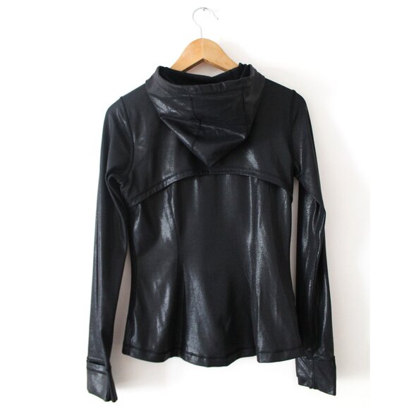 Lululemon Hooded Define Jacket Shine / Size 8 / Black Nulu Special Shimmer - Picture 6 of 10